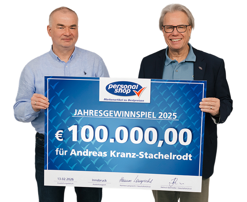 2025: Herr Andreas Kranz-Stachelrodt freut sich &uuml;ber 100.000 Euro