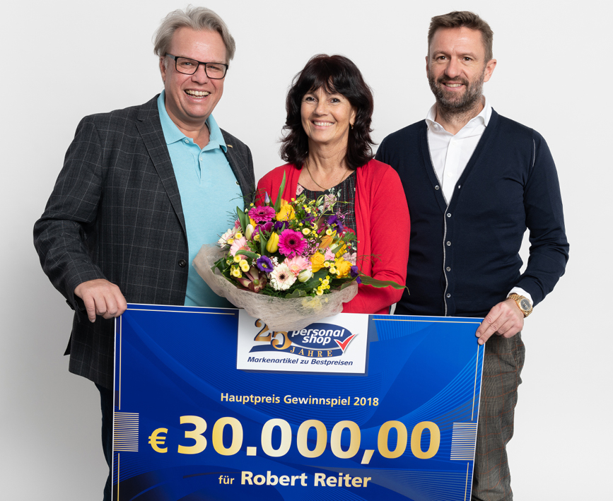 2018: Herr und Frau Reiter freut sich über 30.000 Euro in Bar