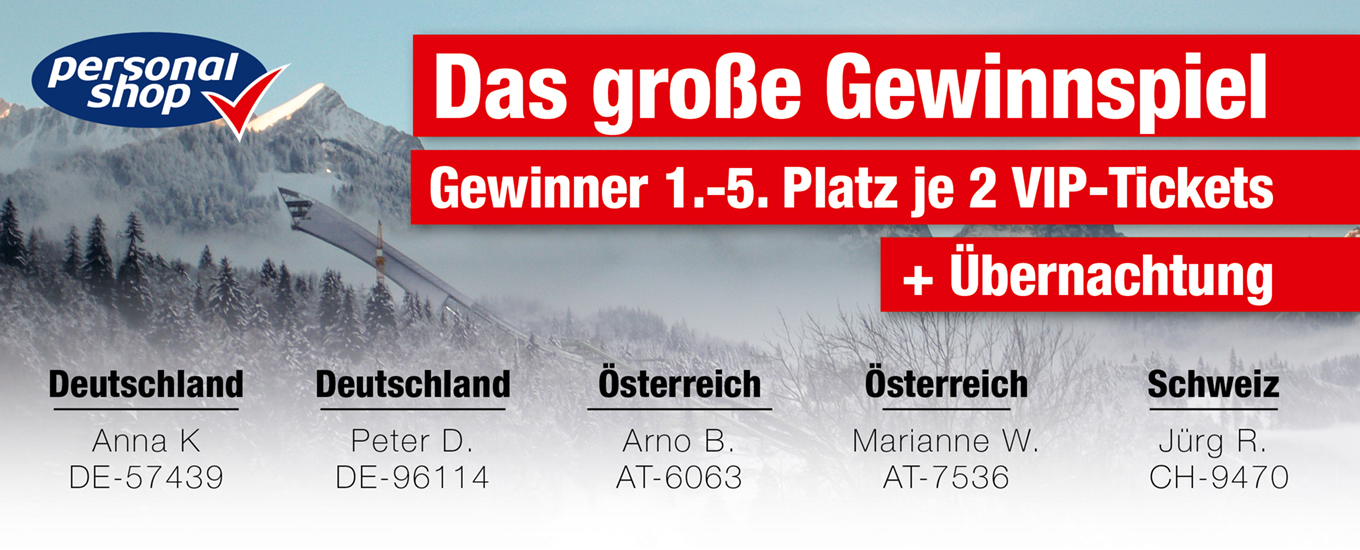 Gewinner 2 VIP-Tickets + Übernachtung