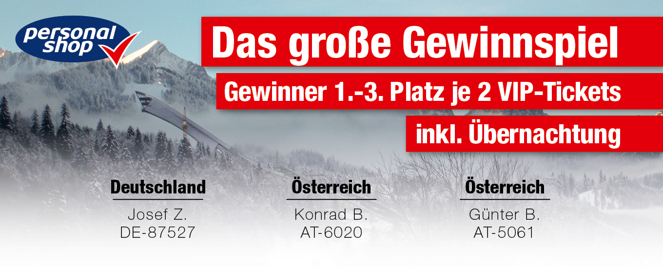 Gewinner 2 VIP-Tickets + Übernachtung