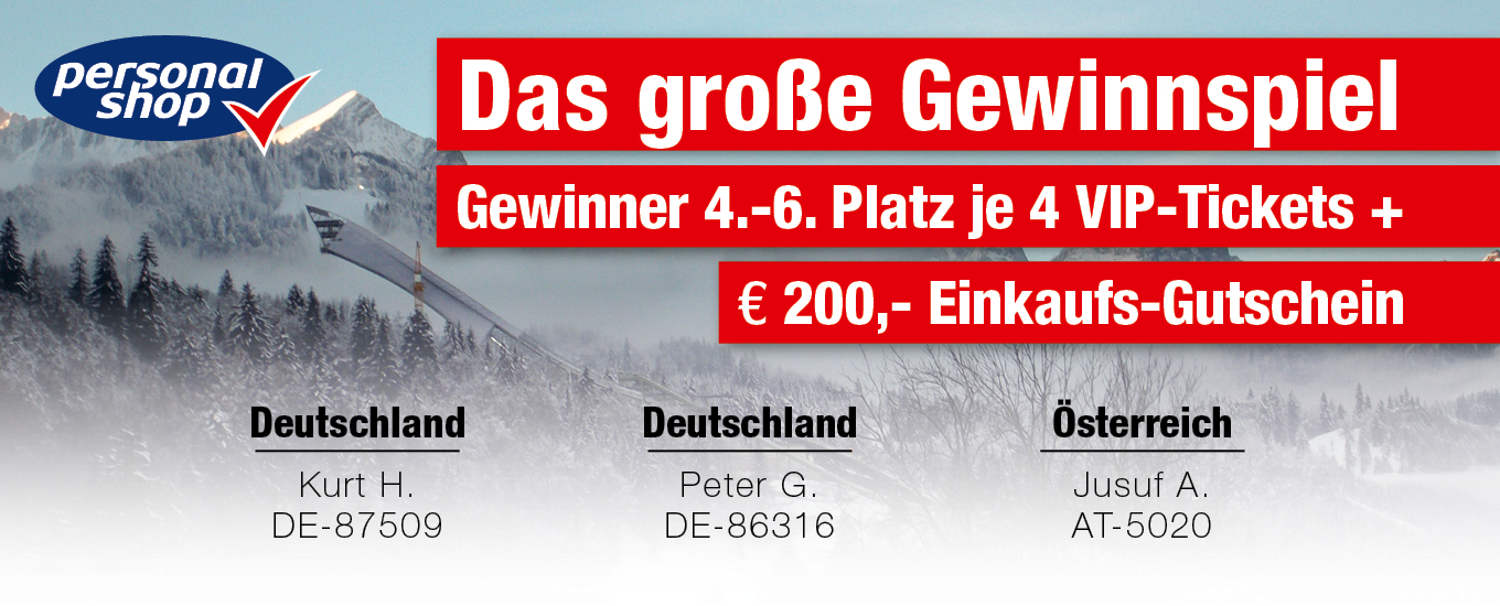 Gewinner 4 VIP-Tickets + Gutschein
