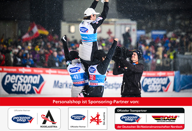 Jubelnde Skispringer